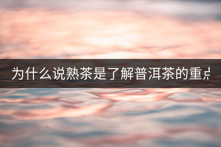 為什么說(shuō)熟茶是了解普洱茶的重點(diǎn)？