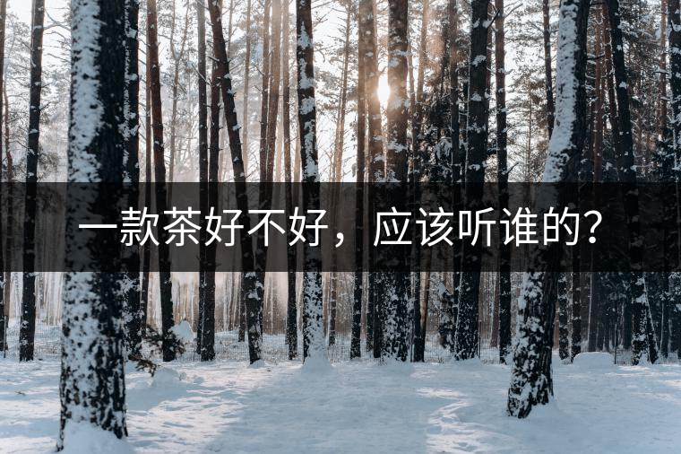 一款茶好不好，應(yīng)該聽誰的？