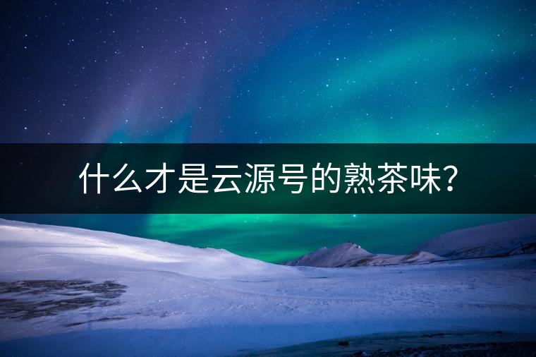 什么才是云源號(hào)的熟茶味? 什么才是云源號(hào)的熟茶味?