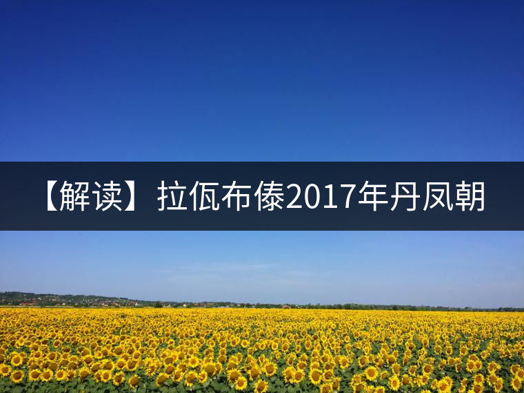 【解讀】拉佤布傣2017年丹鳳朝陽(yáng)（熟）
