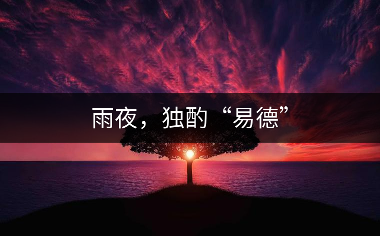 雨夜，獨(dú)酌“易德”