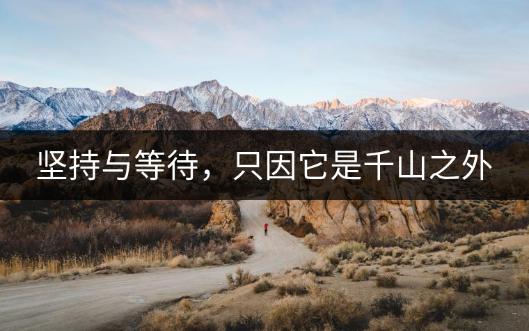 堅持與等待，只因它是千山之外