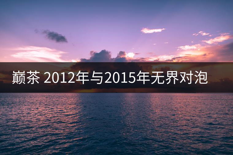 巔茶 2012年與2015年無界對泡啟示錄！