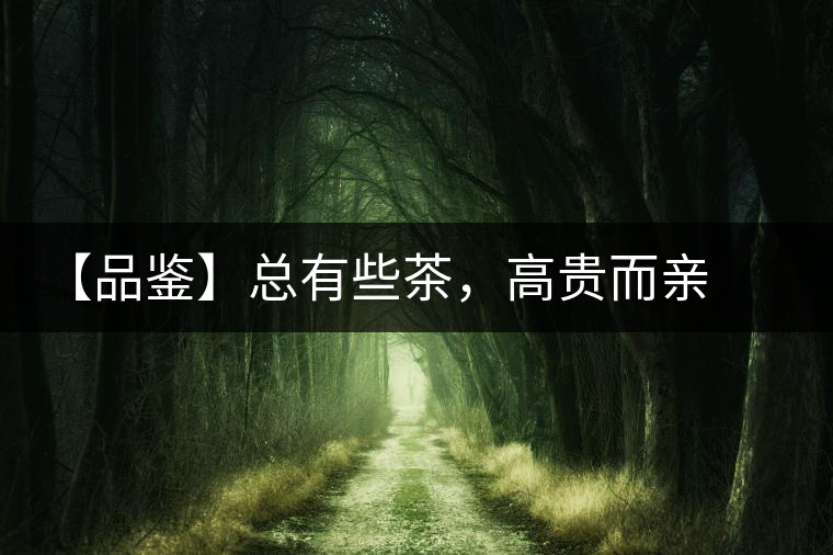 【品鑒】總有些茶，高貴而親切