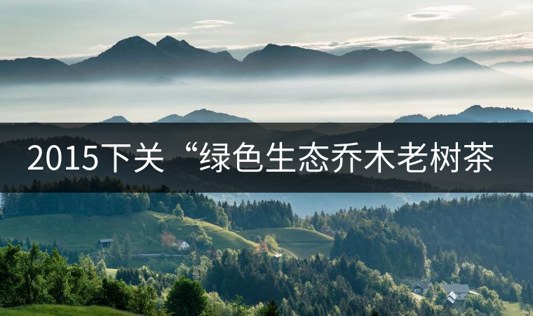 2015下關(guān)“綠色生態(tài)喬木老樹(shù)茶”開(kāi)湯 2015下關(guān)“綠色生態(tài)喬木老樹(shù)茶”開(kāi)湯