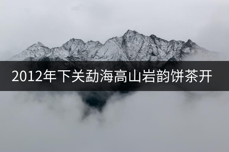 2012年下關勐海高山巖韻餅茶開湯賞析 2012年下關勐海高山巖韻餅茶開湯賞析