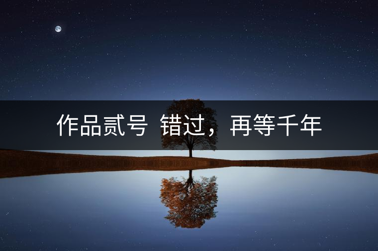 作品貳號(hào)  錯(cuò)過(guò)，再等千年