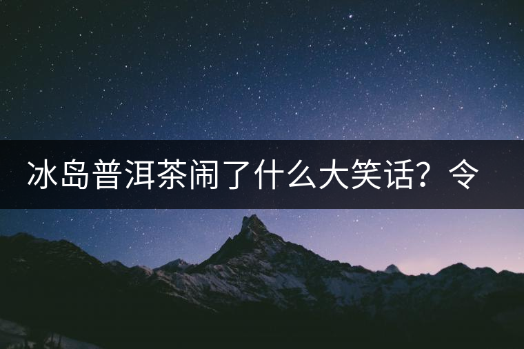 冰島普洱茶鬧了什么大笑話？令茶界人士們捧腹大笑？