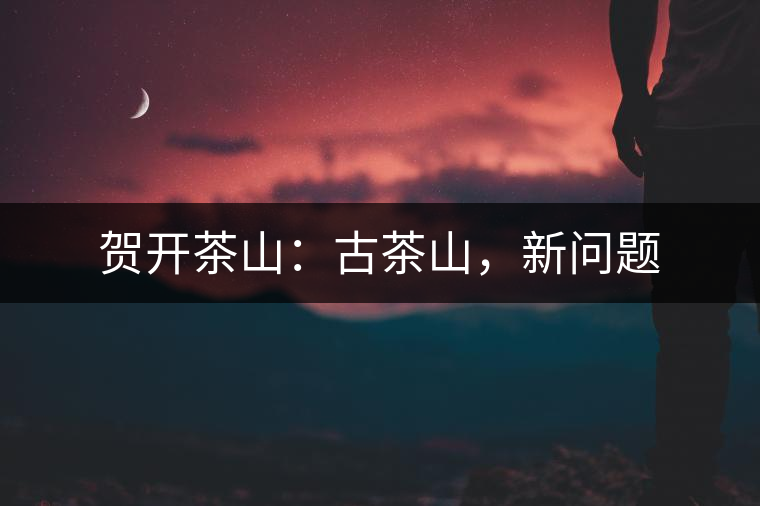 賀開(kāi)茶山：古茶山，新問(wèn)題