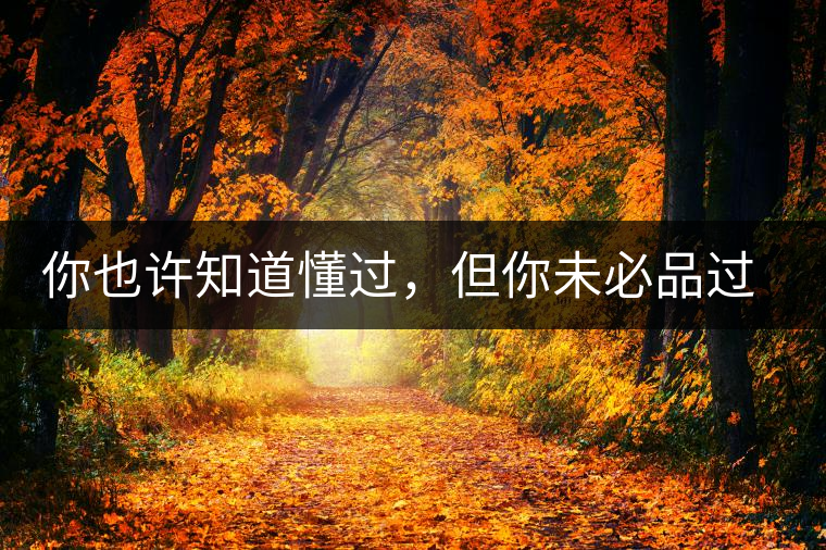 你也許知道懂過，但你未必品過磨烈