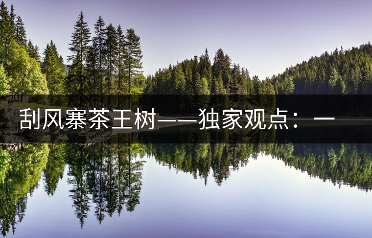 刮風寨茶王樹——獨家觀點:一虛兩實 刮風寨茶王樹——獨家觀點:一虛兩實