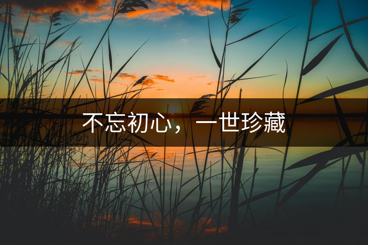 不忘初心，一世珍藏