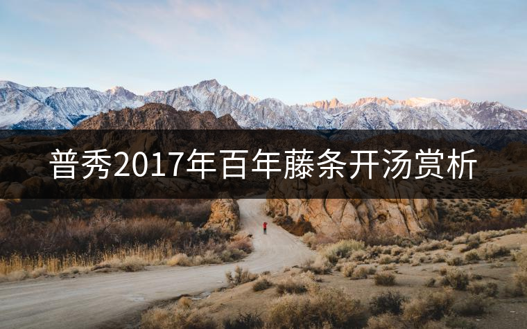 普秀2017年百年藤條開湯賞析