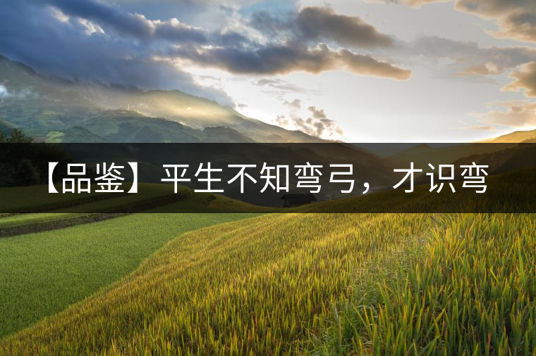 【品鑒】平生不知彎弓，才識彎弓，難舍彎弓