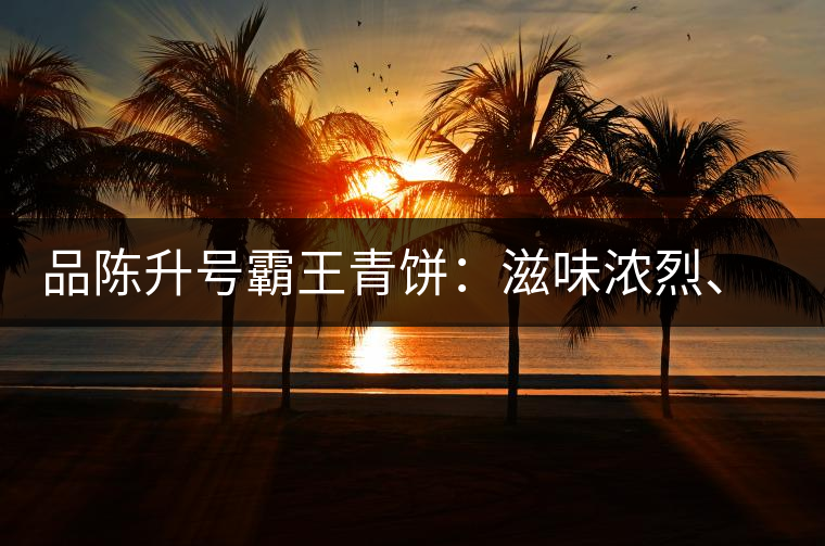 品陳升號(hào)霸王青餅：滋味濃烈、霸氣十足