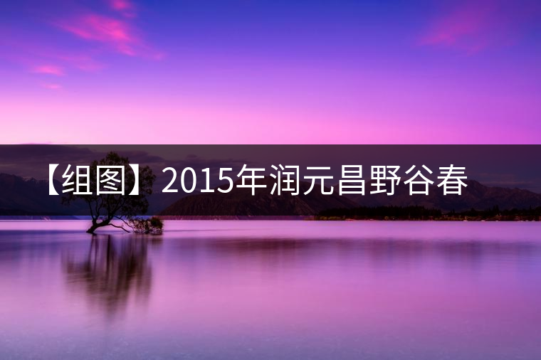 【組圖】2015年潤(rùn)元昌野谷春香開(kāi)湯 【組圖】2015年潤(rùn)元昌野谷春香開(kāi)湯