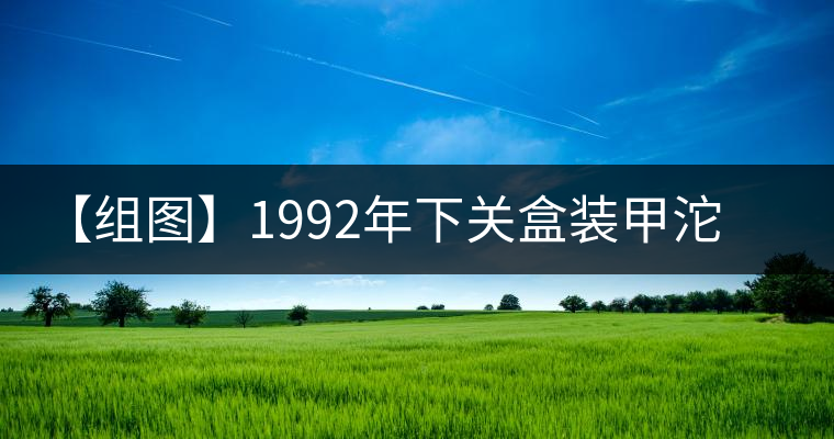 【組圖】1992年下關盒裝甲沱開湯 【組圖】1992年下關盒裝甲沱開湯