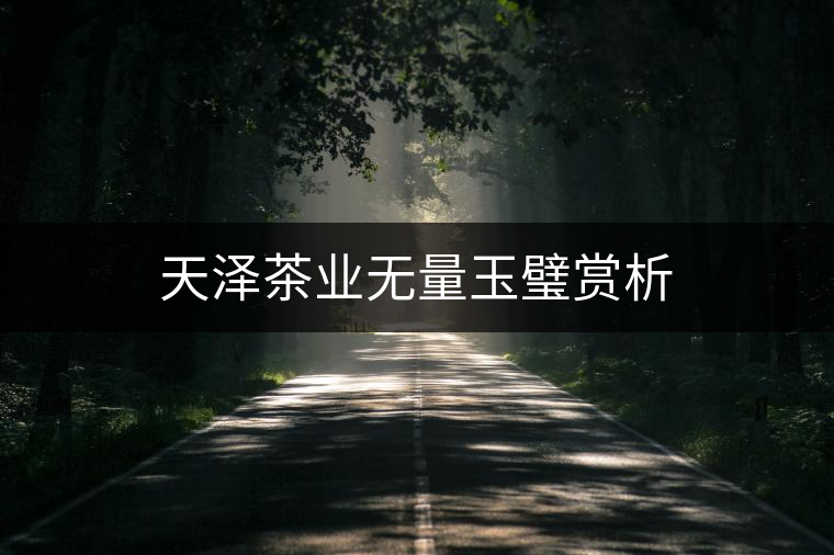 天澤茶業(yè)無量玉璧賞析 天澤茶業(yè)無量玉璧賞析