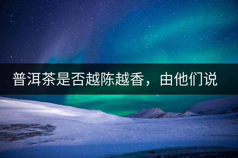 普洱茶是否越陳越香，由他們說了算