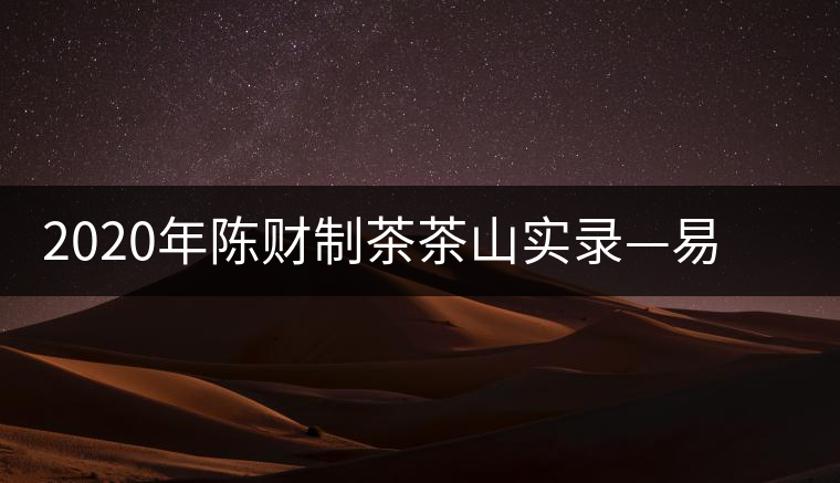 2020年陳財制茶茶山實錄—易武天門山高桿古樹茶