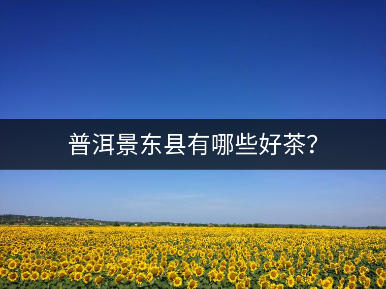 普洱景東縣有哪些好茶？