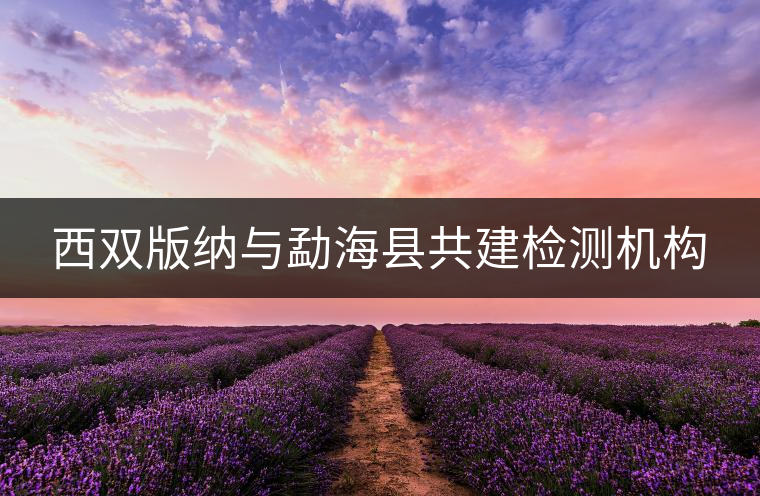 西雙版納與勐?？h共建檢測機構(gòu)