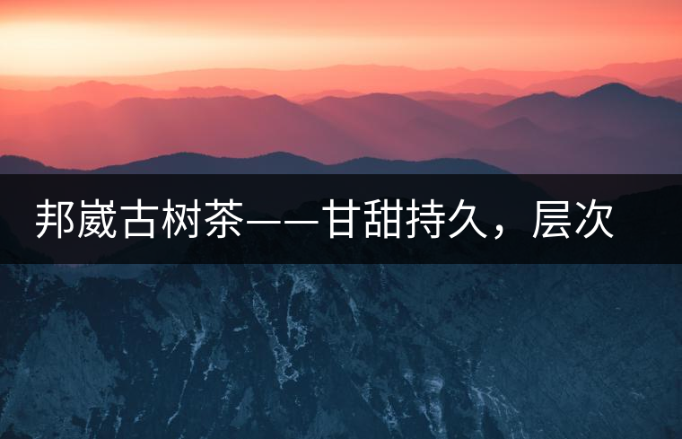 邦崴古樹茶——甘甜持久，層次鮮明