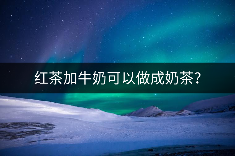 紅茶加牛奶可以做成奶茶？