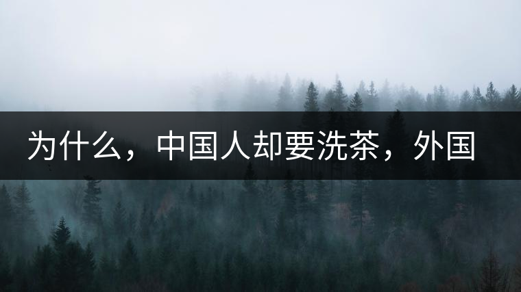 為什么，中國(guó)人卻要洗茶，外國(guó)人怎么不洗？