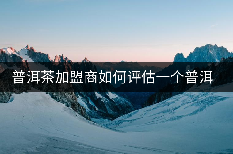 普洱茶加盟商如何評估一個普洱茶品牌是否值得加盟？