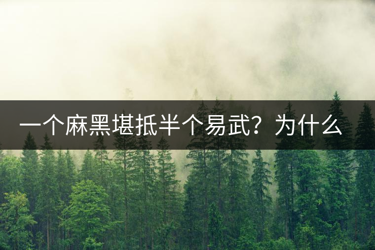 一個(gè)麻黑堪抵半個(gè)易武？為什么這么好喝？