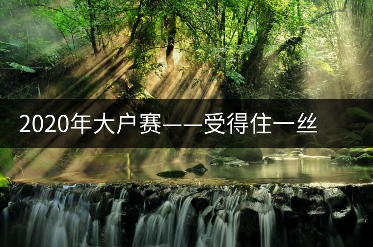 2020年大戶賽——受得住一絲苦，才能盡享一口甜-易武中聘號(hào)