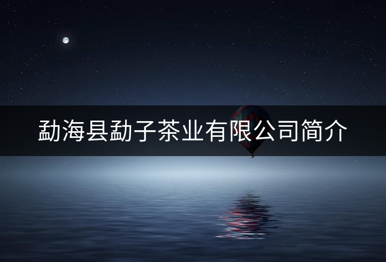 勐?？h勐子茶業(yè)有限公司簡介