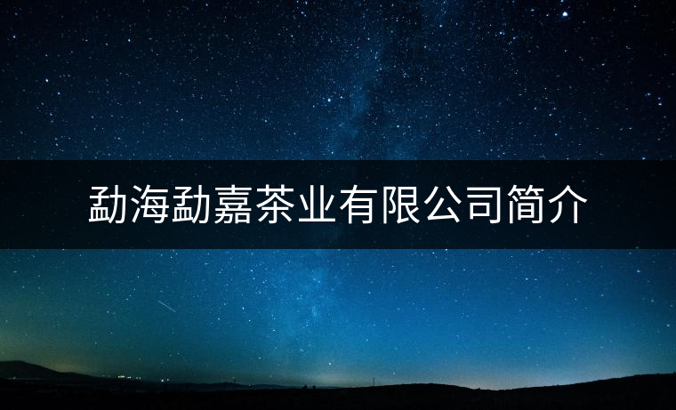 勐海勐嘉茶業(yè)有限公司簡介