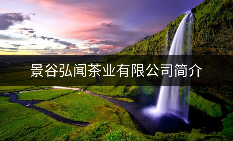 景谷弘聞茶業(yè)有限公司簡介 景谷弘聞茶業(yè)有限公司簡介
