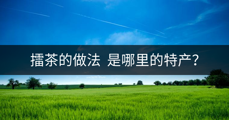 擂茶的做法  是哪里的特產？