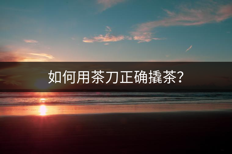 如何用茶刀正確撬茶？