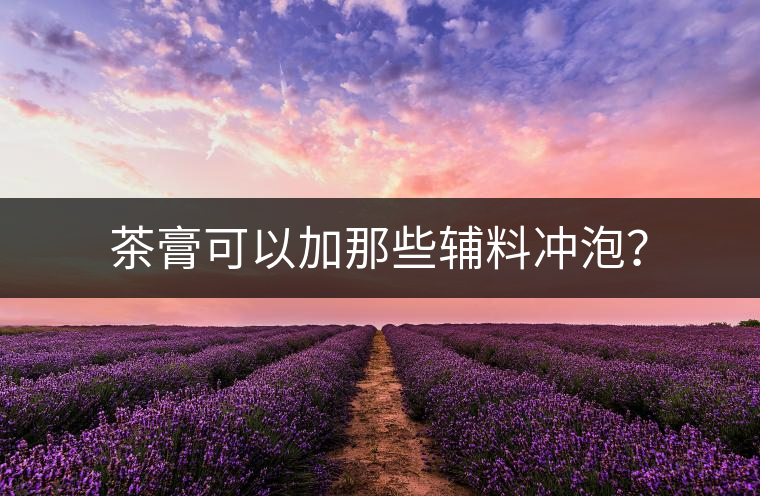 茶膏可以加那些輔料沖泡？