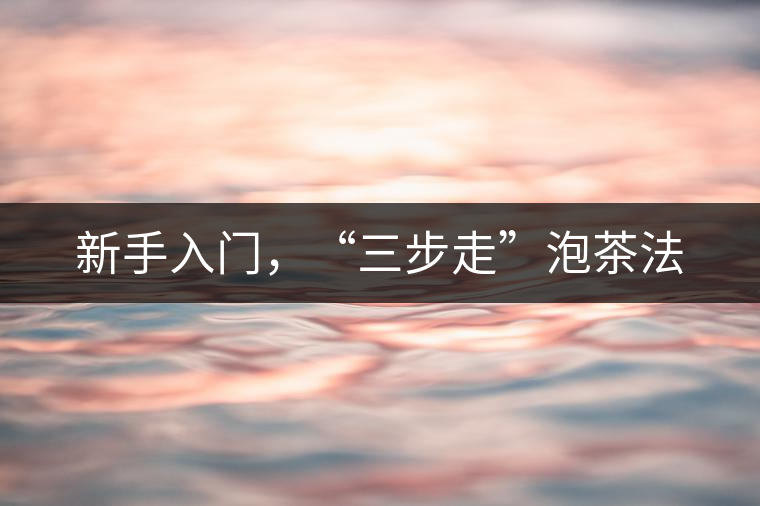 新手入門，“三步走”泡茶法