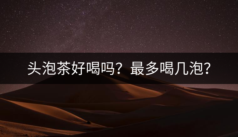 頭泡茶好喝嗎？最多喝幾泡？