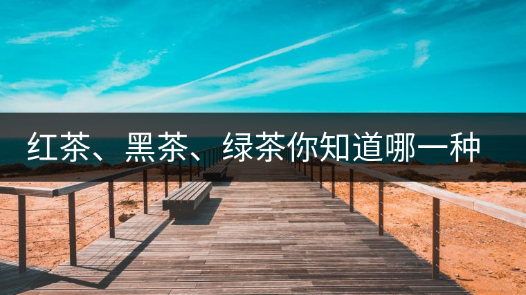 紅茶、黑茶、綠茶你知道哪一種茶更適合自己嗎？