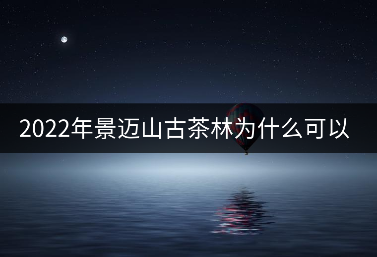 2022年景邁山古茶林為什么可以申遺？