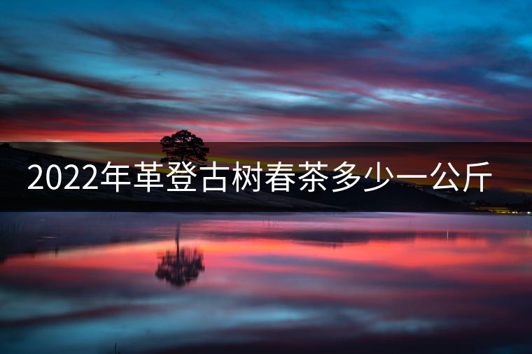 2022年革登古樹春茶多少一公斤？
