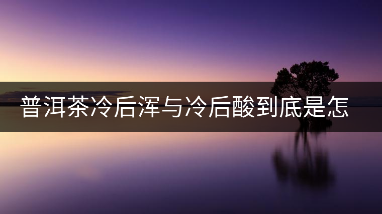 普洱茶冷后渾與冷后酸到底是怎么回事？