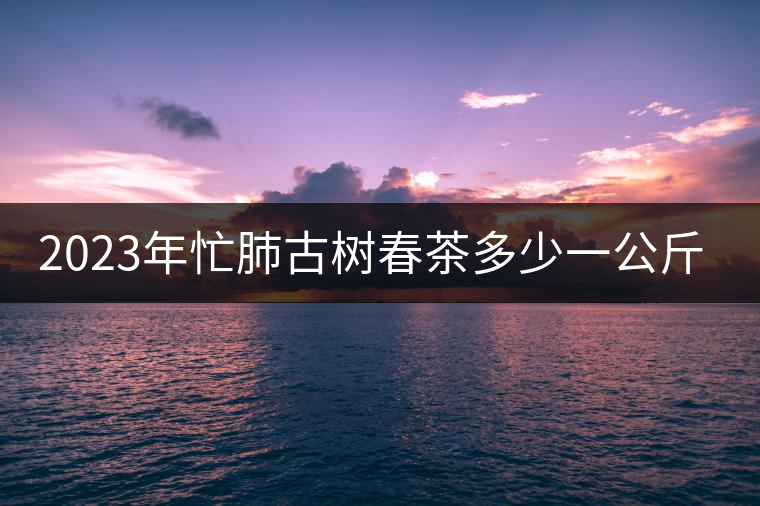 2023年忙肺古樹春茶多少一公斤？