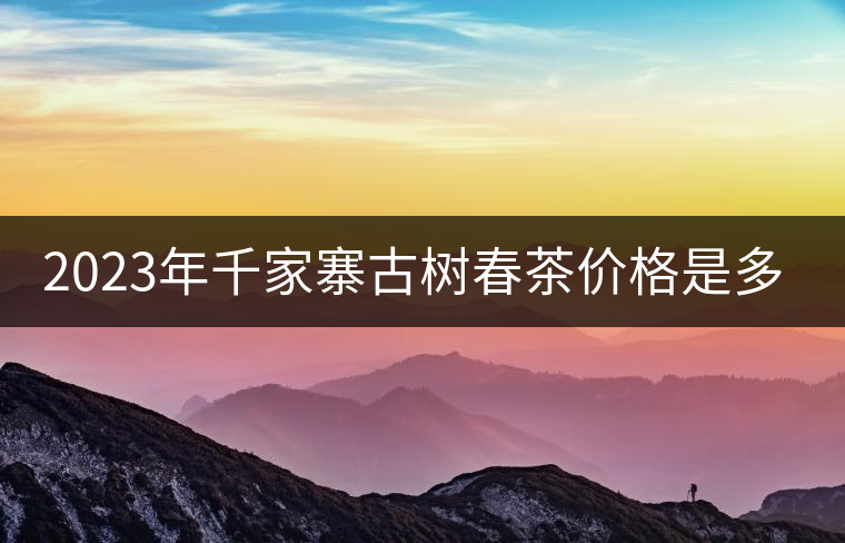 2023年千家寨古樹春茶價(jià)格是多少？