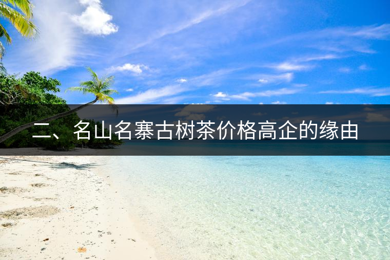 二、名山名寨古樹(shù)茶價(jià)格高企的緣由
