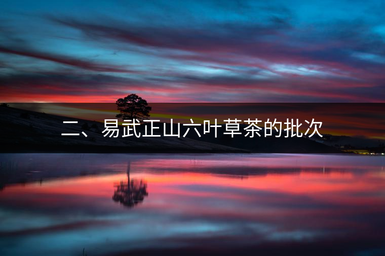 二、易武正山六葉草茶的批次
