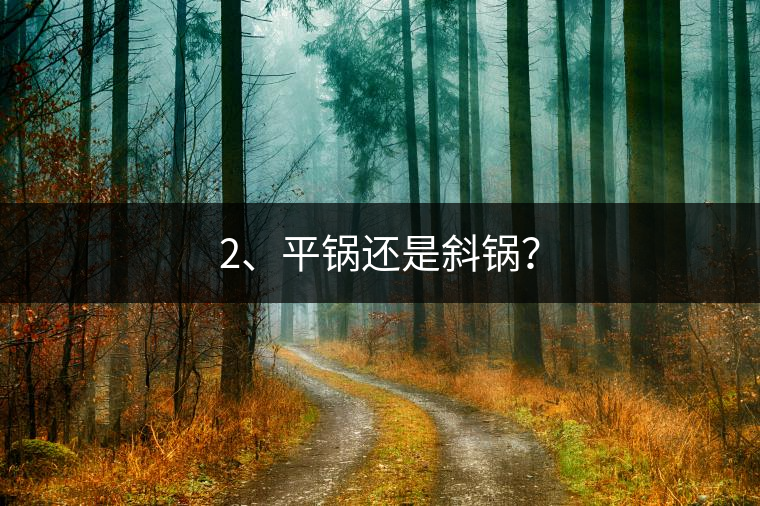 2、平鍋還是斜鍋？