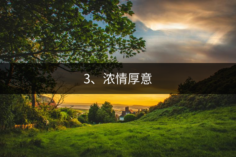 3、濃情厚意